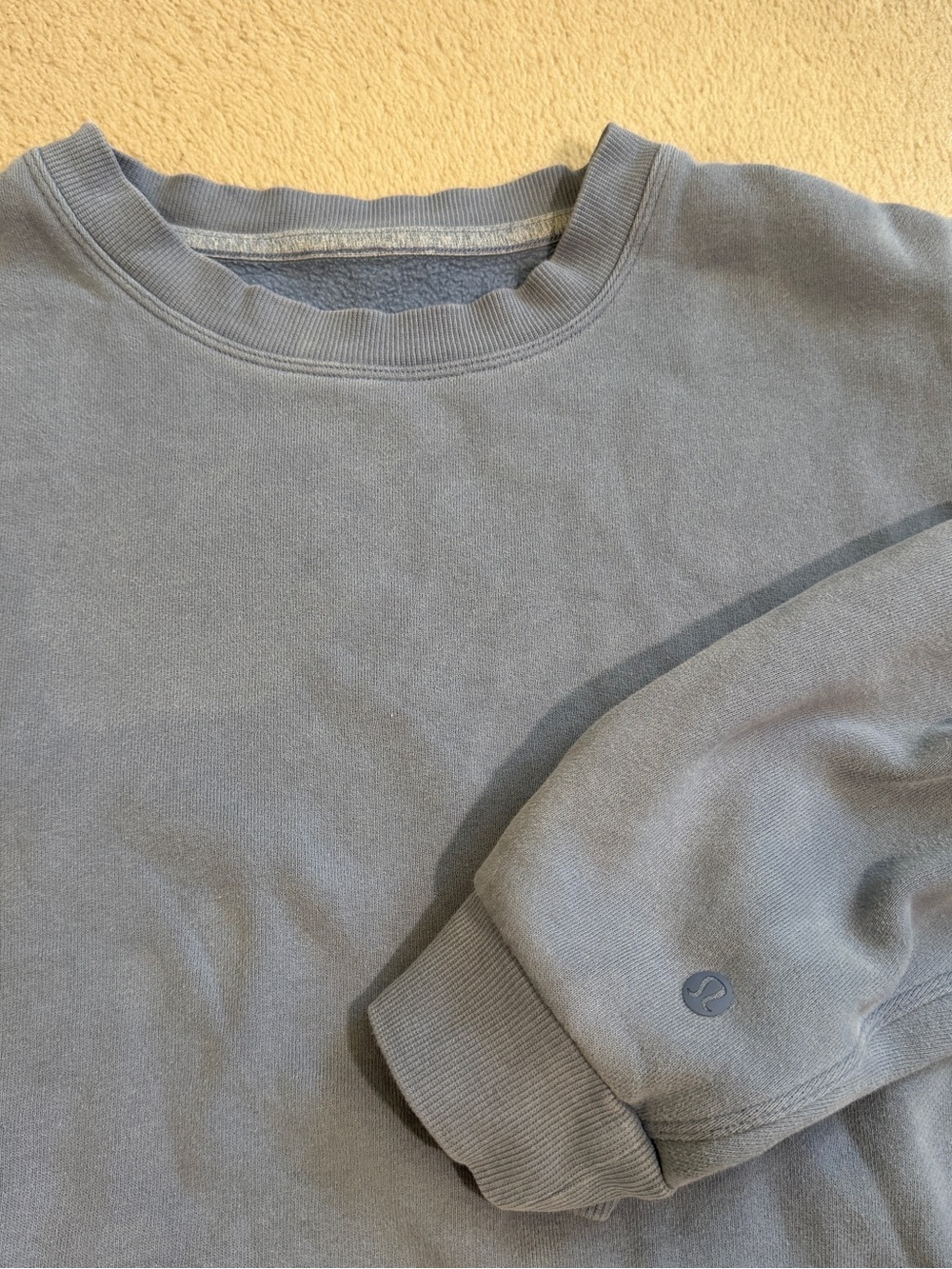 Lululemon Sweatshirt Mens XL faded blue Steady State superloft Crewneck Pullover